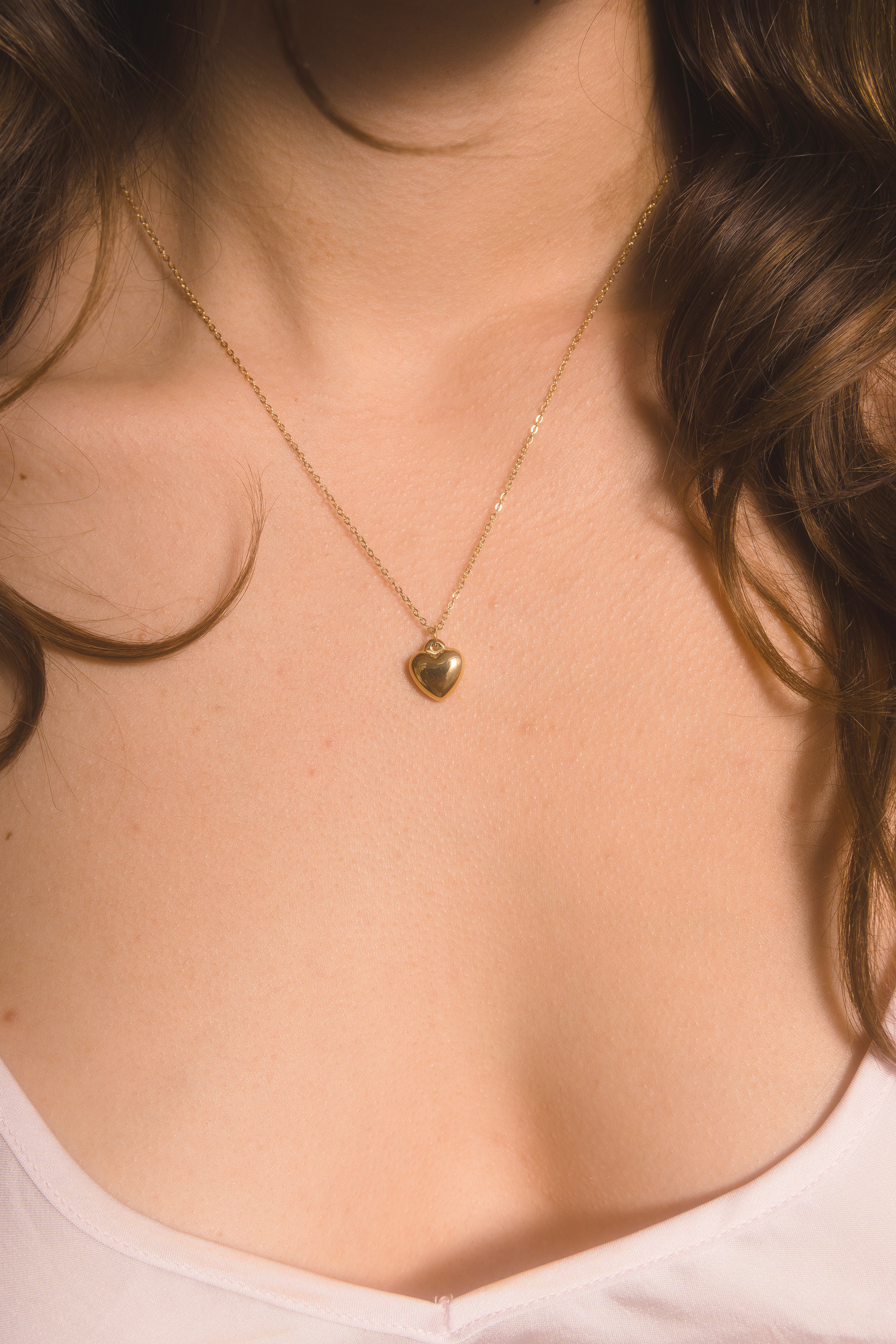 Collar con charm corazón