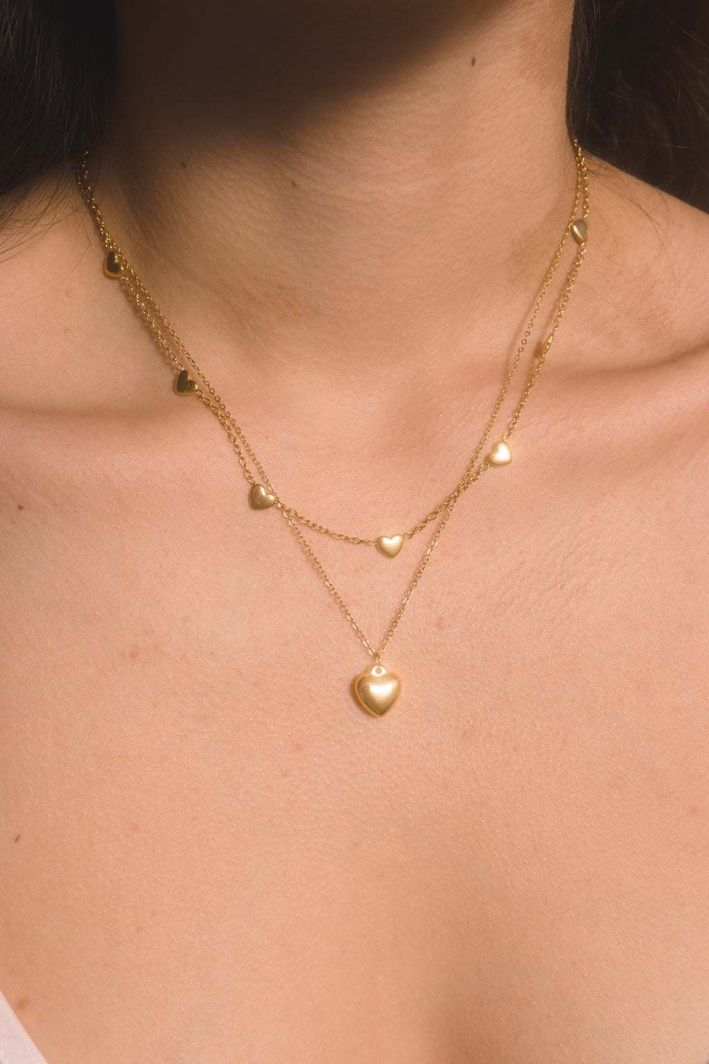 Collar con charm corazón