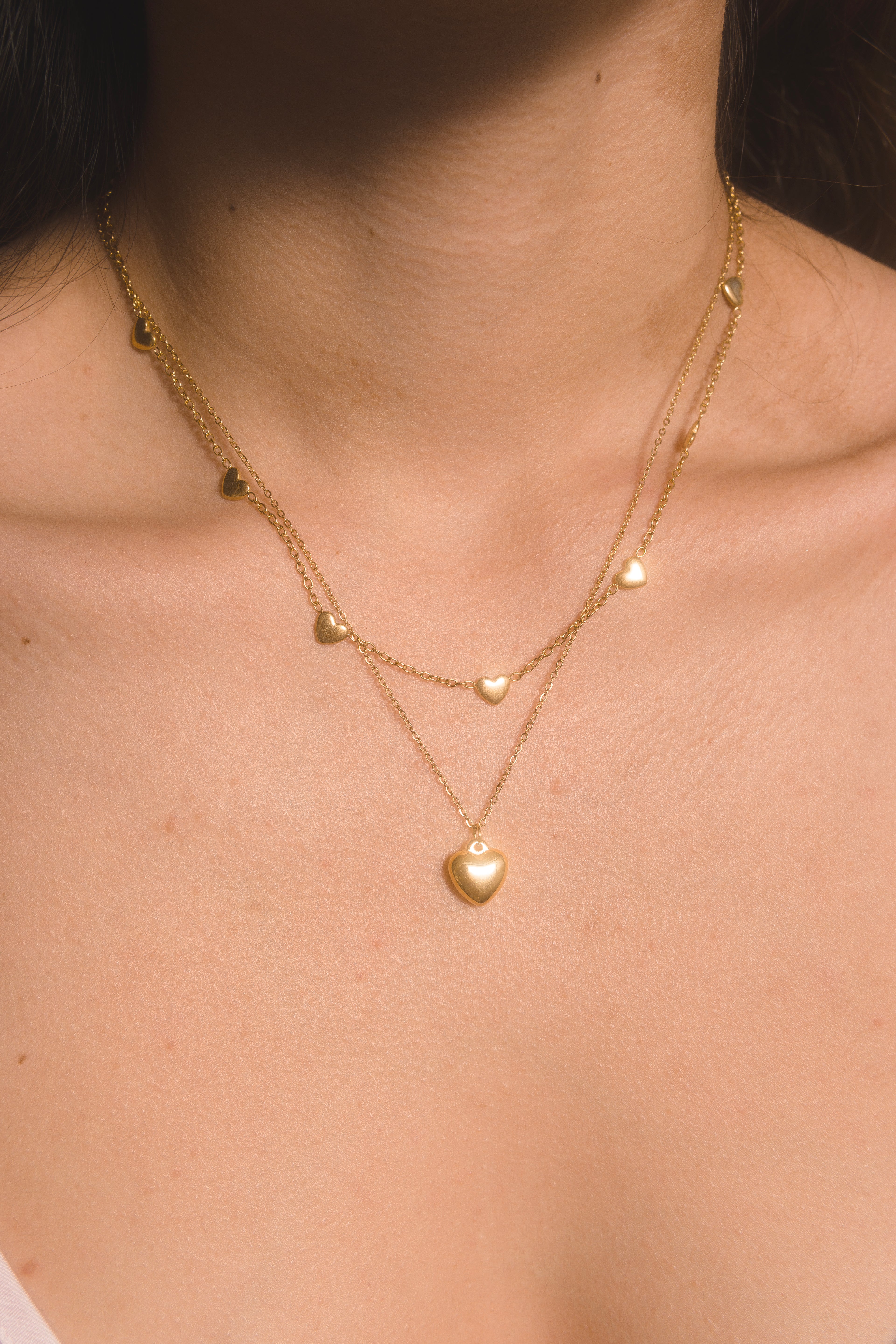 Collar con charm corazón