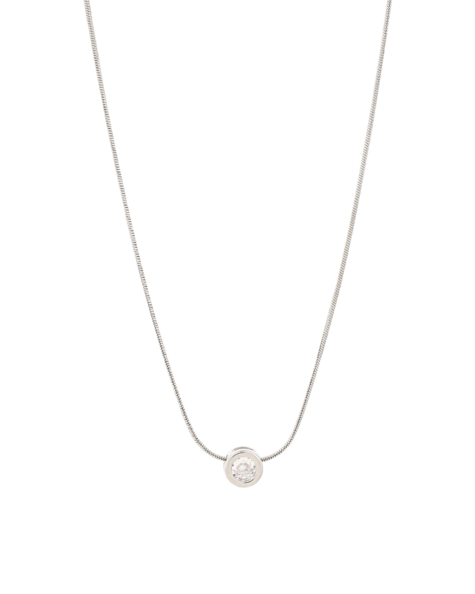 Collar minimalista con colgante de cristal brillante