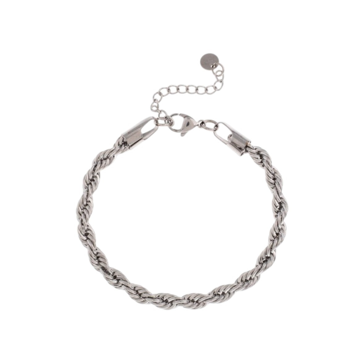 Pulsera retorcido plateado
