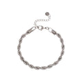 Pulsera retorcido plateado