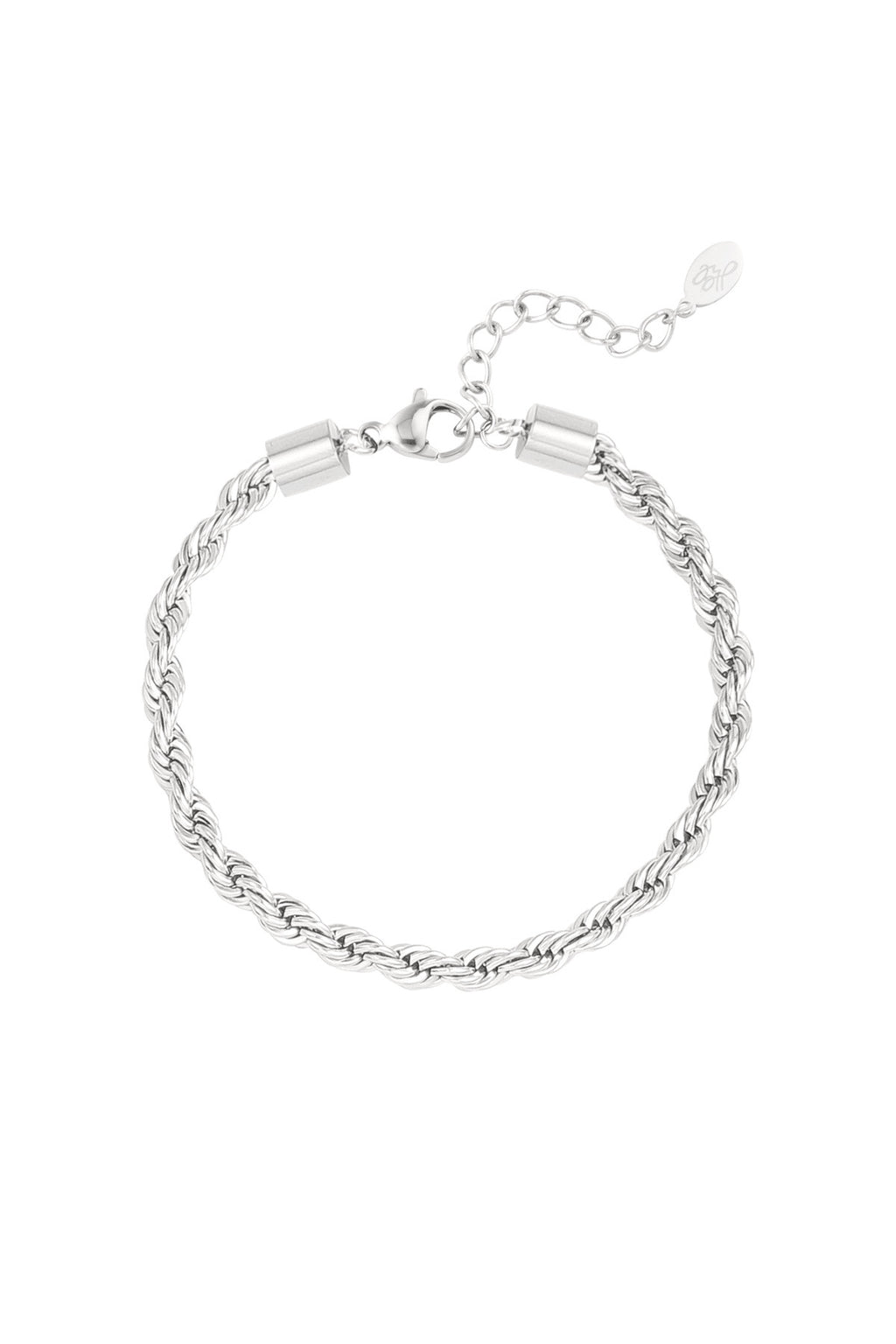 Pulsera retorcido plateado