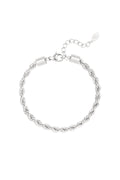 Pulsera retorcido plateado