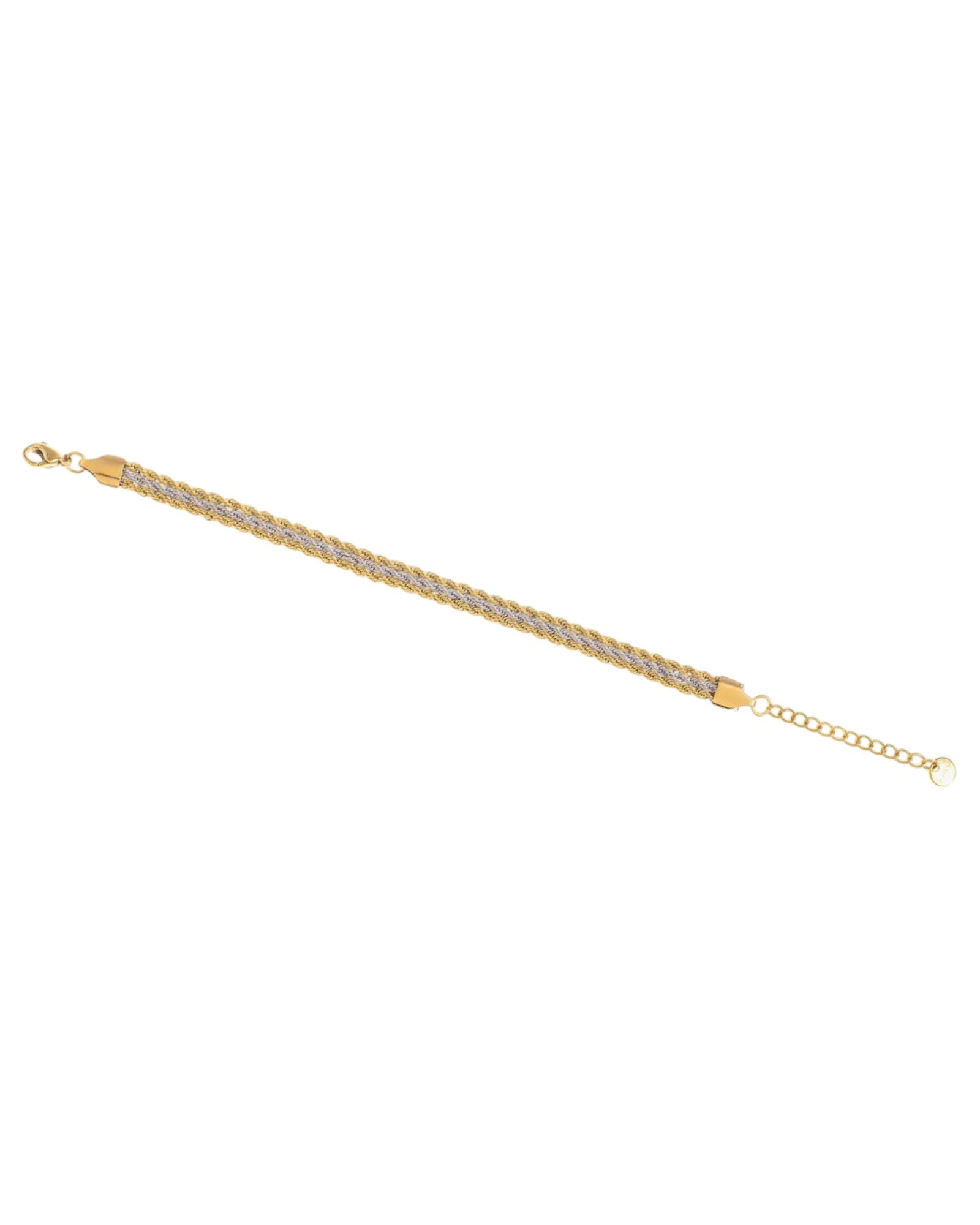 Pulsera dorado y plateado