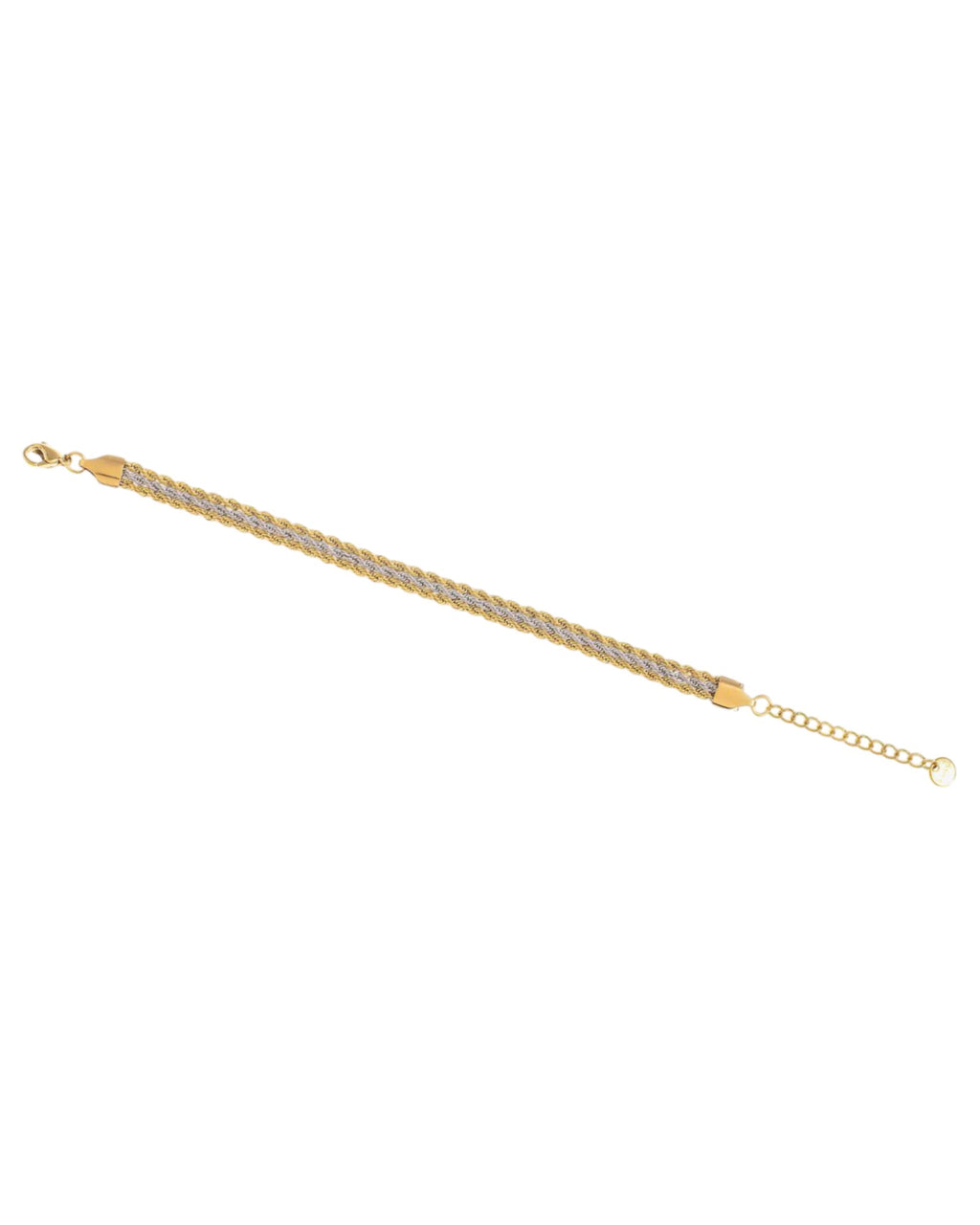 Pulsera dorado y plateado