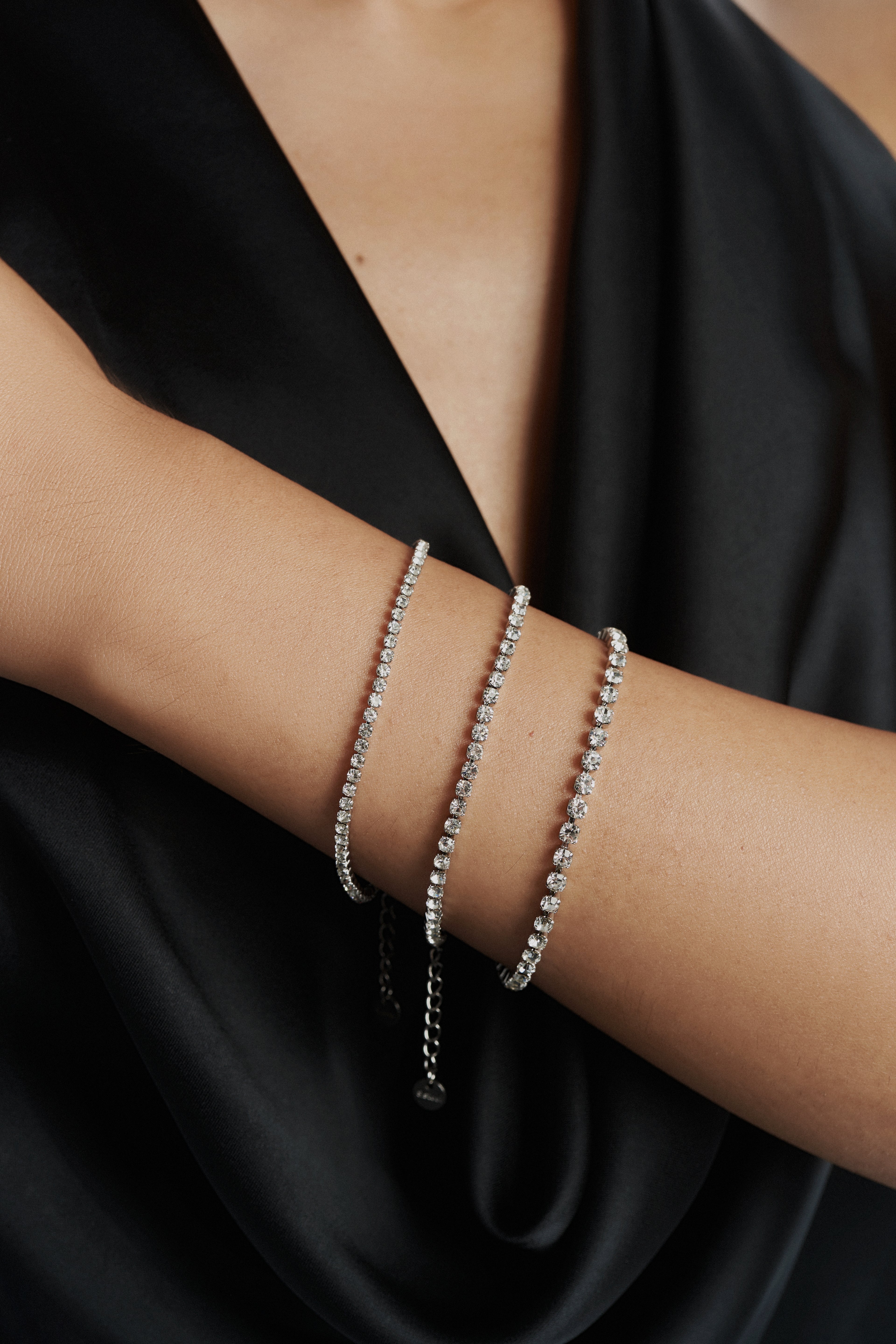Pulsera Tenis Brillante de Plata