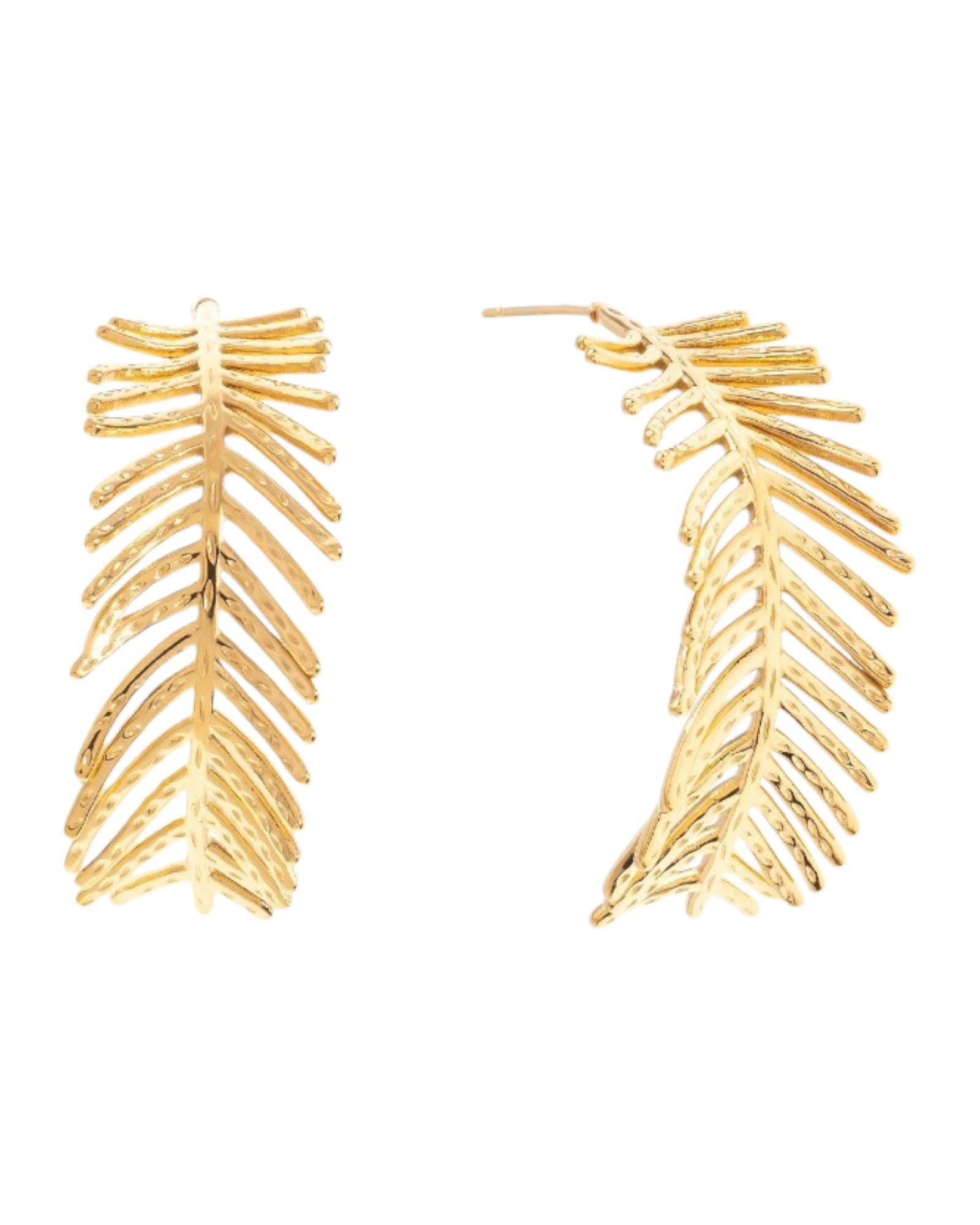 Aretes en forma de la hoja