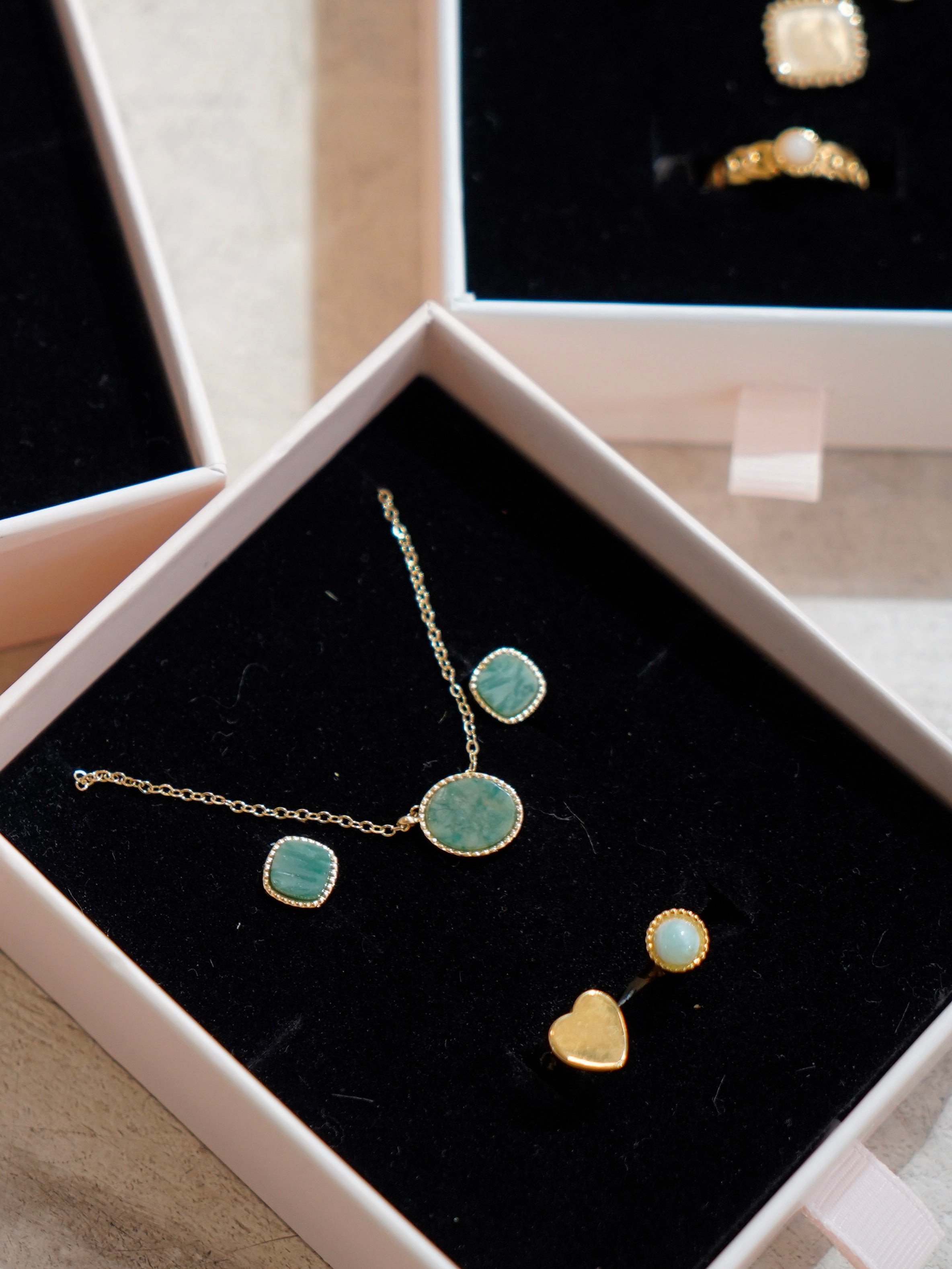 Pendientes Moss agate