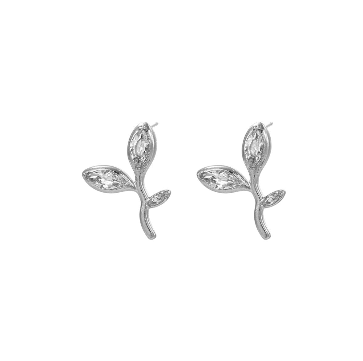 Pendientes flores circonitas