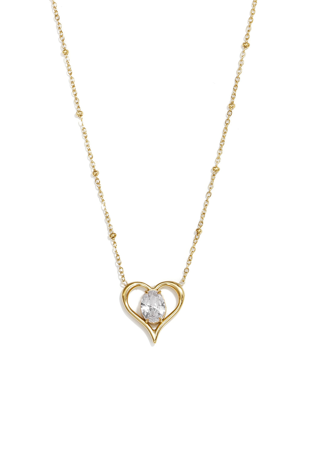 Collar corazón circon