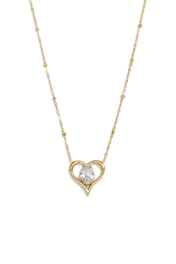 Collar corazón circon