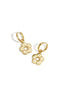 Elegant Flower Drop Earrings for Women - Silver & Gold