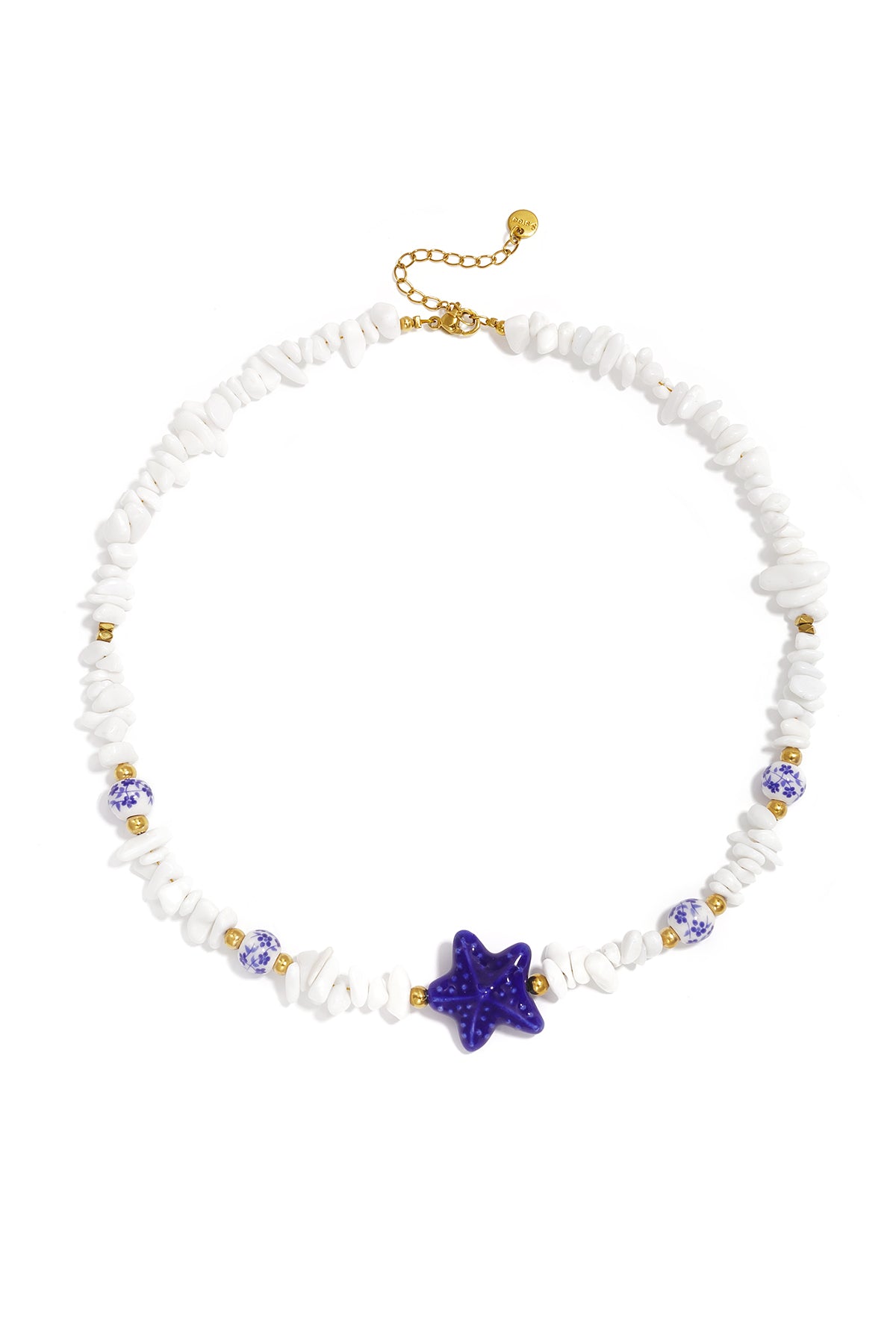Elegant White Starfish Beaded Necklace for Summer Main product image