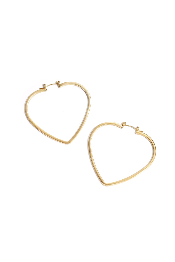 Elegant Heart-Shaped Hoop Earrings for Everyday Glam