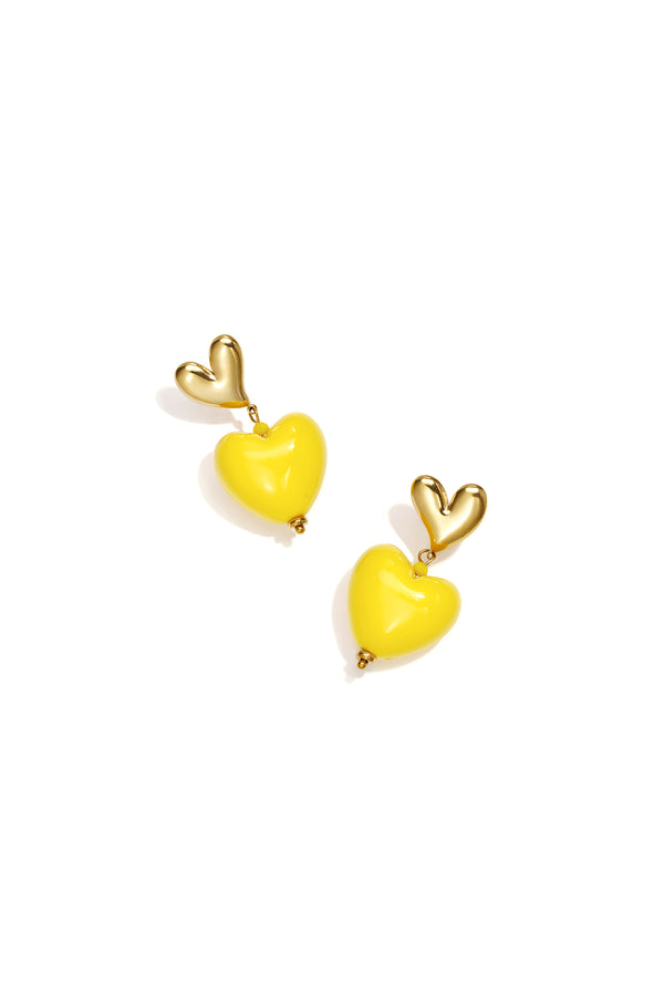 Pendientes colgantes  forma de corazón