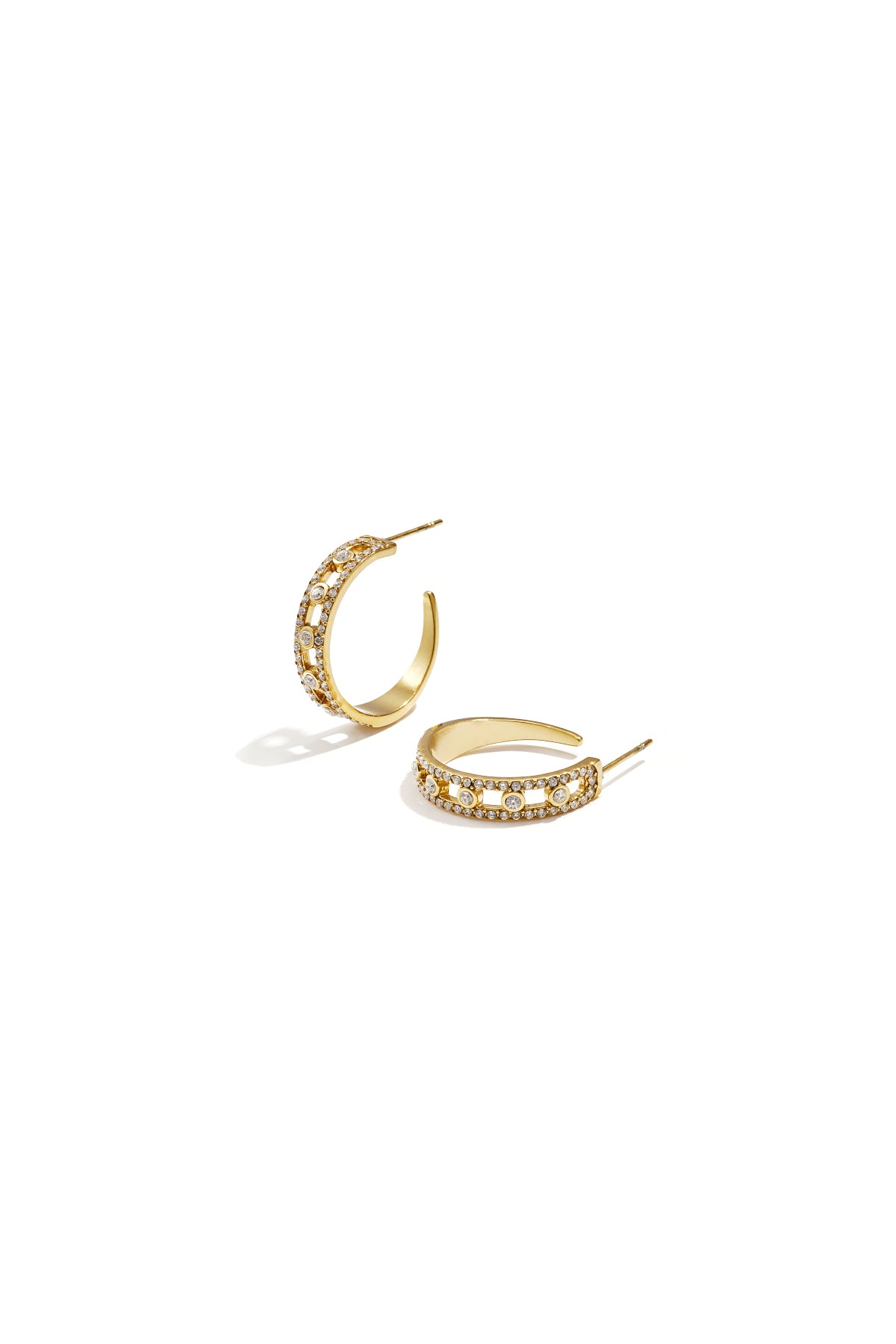Stylish Rhinestone Hoop Earrings for Women Imagen principal del producto