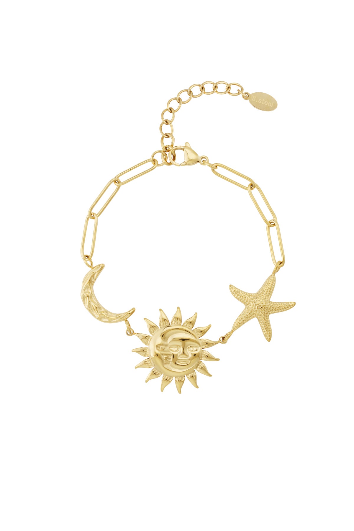 Elegant 14K Gold Plated Charm Bracelet for Women Main product image