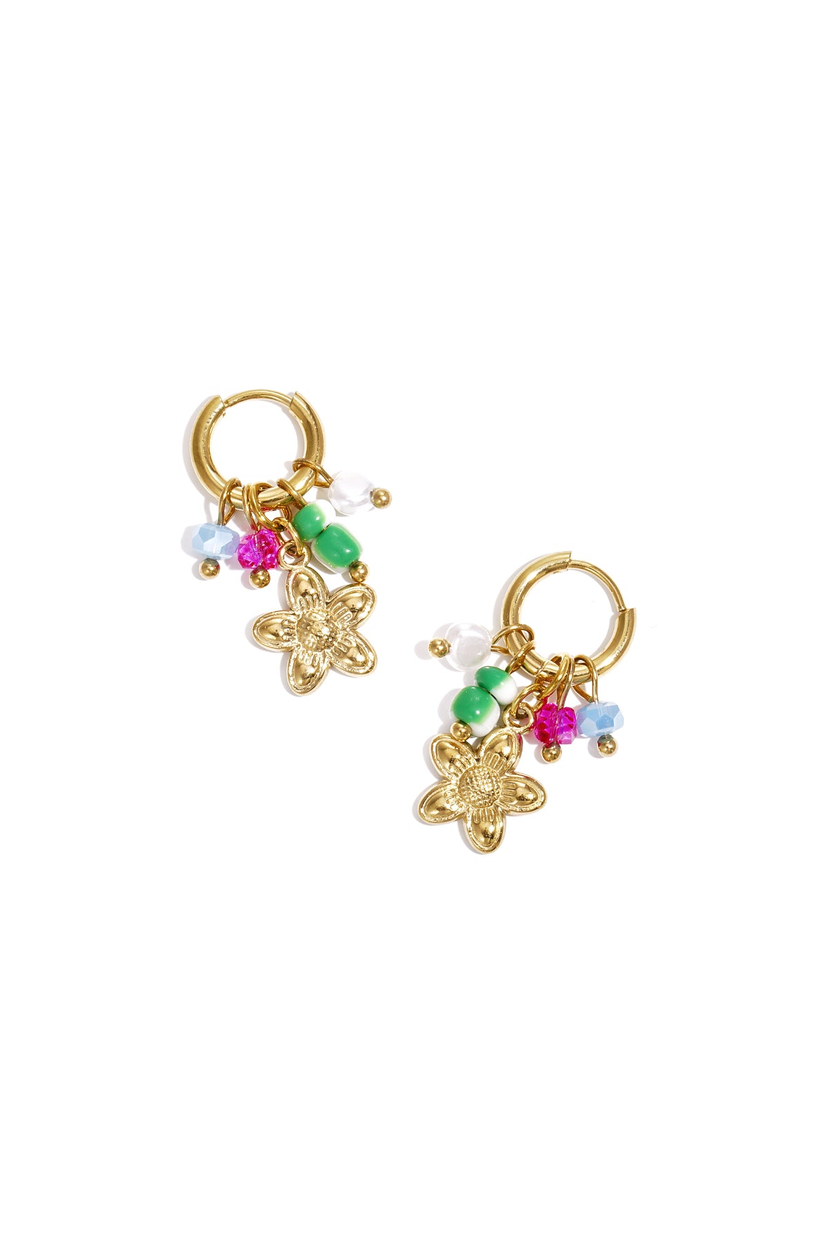 Elegant Gold Crystal Beads Earrings for Women Main product image