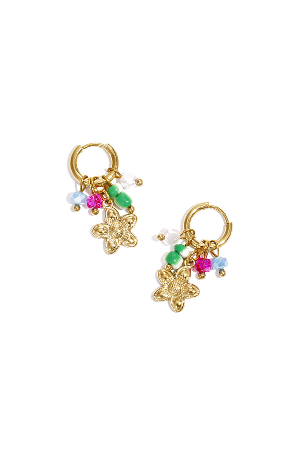 Elegant Gold Crystal Beads Earrings for Women