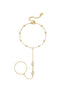 Elegant Silver & Gold Hand Chain for Women