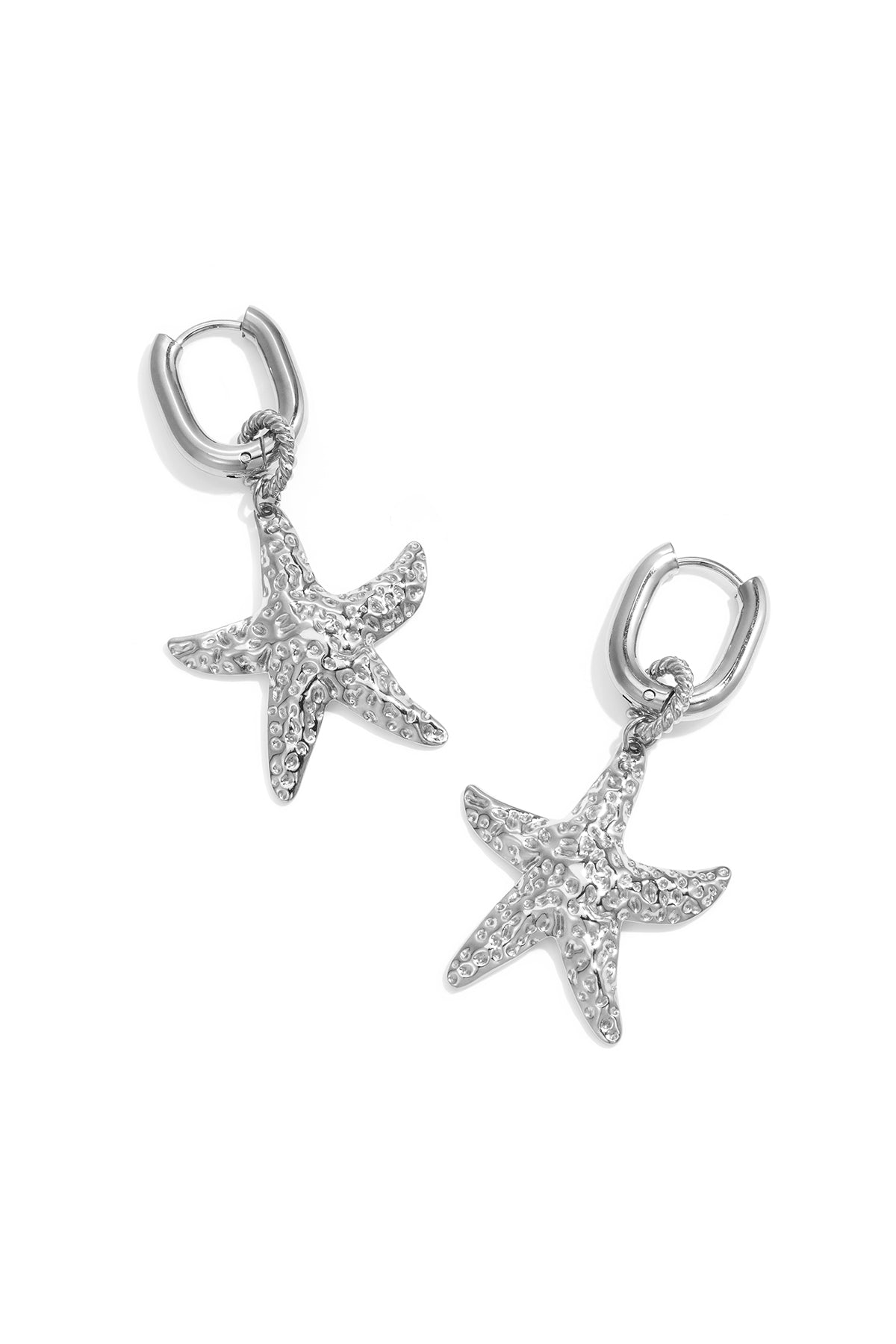 Elegant Starfish Drop Earrings for Women, Silver & Gold Imagen principal del producto