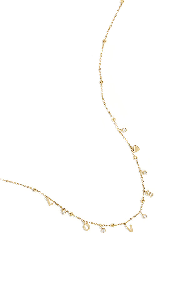 Elegant Gold Color Zircon Pendant Necklace for Daily Wear