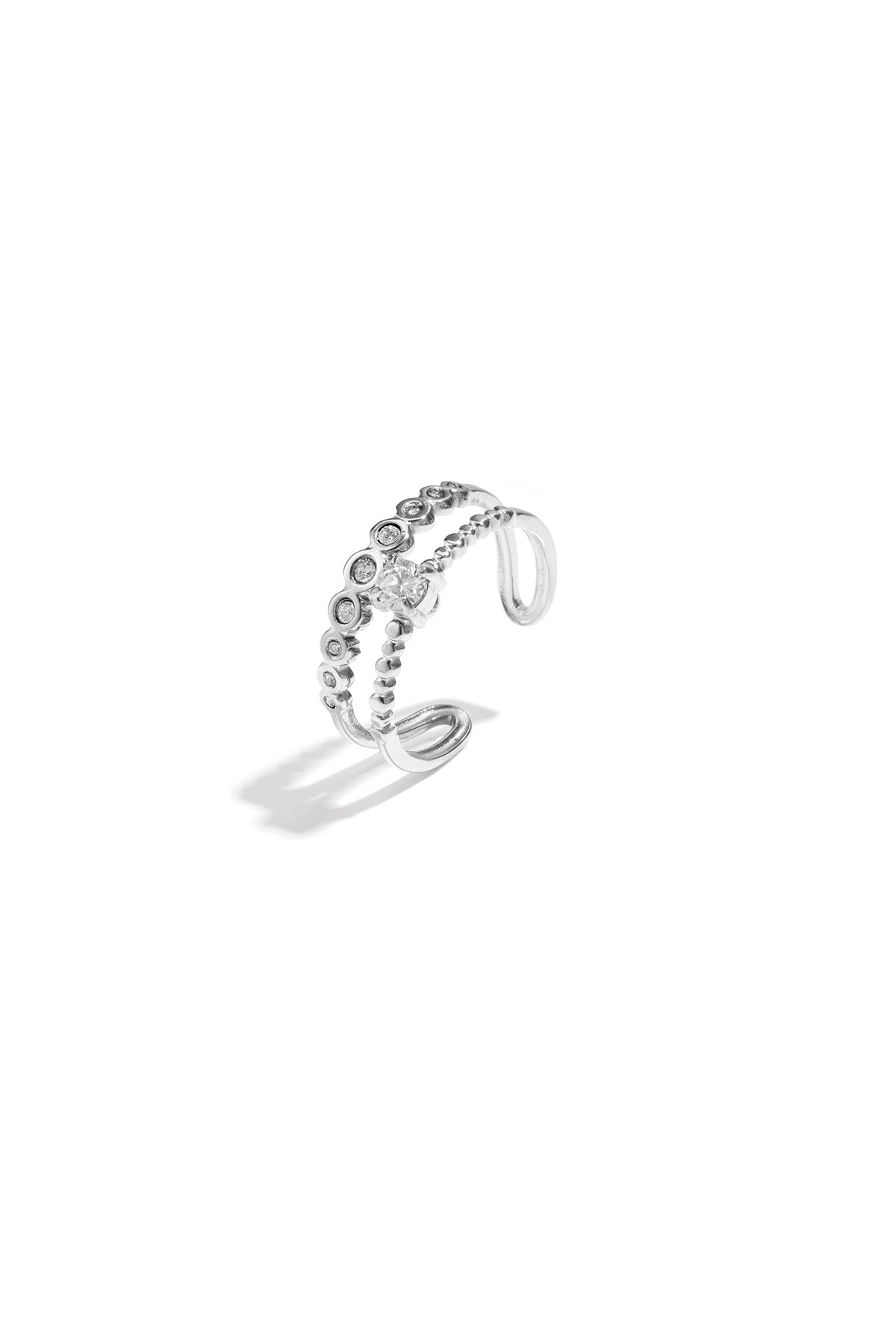 Elegant Adjustable Rhinestone Ring - All Fit Imagen principal del producto