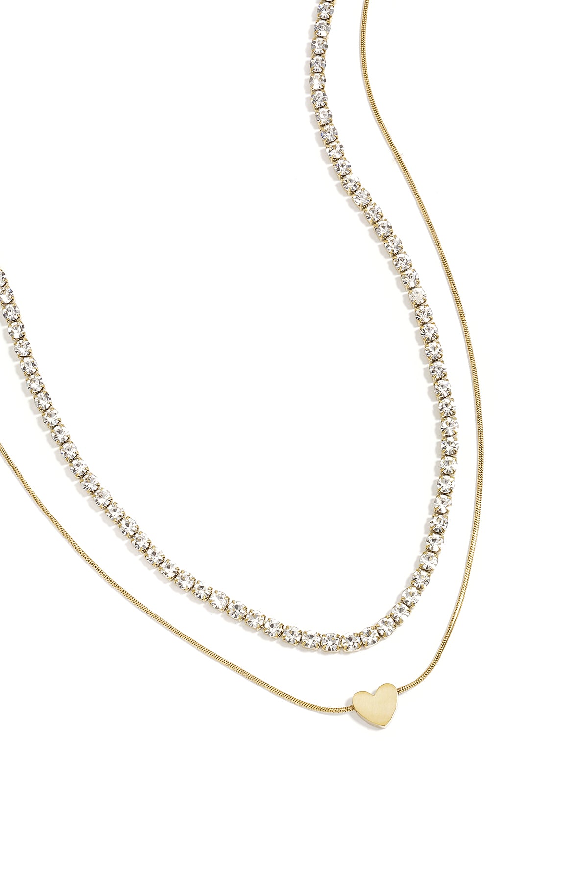 Elegant Gold Layered Heart Necklace for Daily Wear Imagen principal del producto