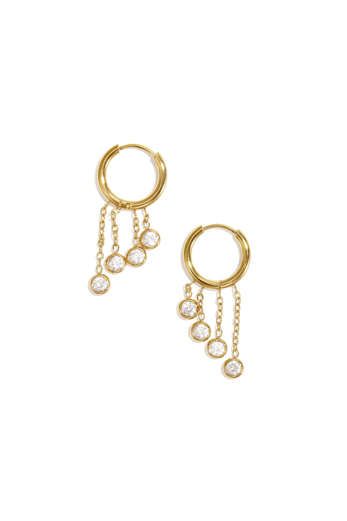 Elegant Stainless Steel Drop Earrings - Simple Yet Stunning Imagen principal del producto