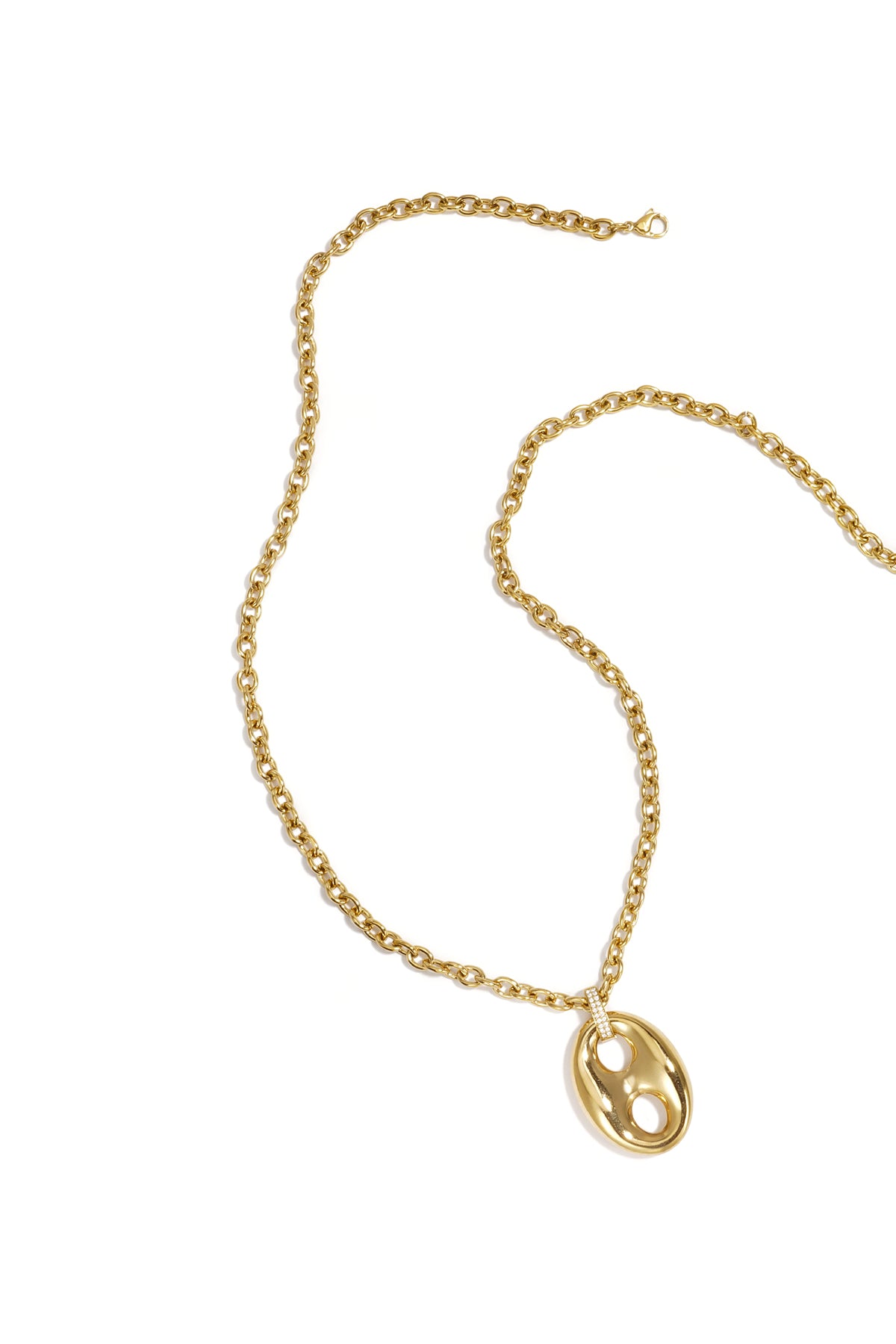 Elegant 70cm+ Gold Long Necklace with Rhinestones Main product image