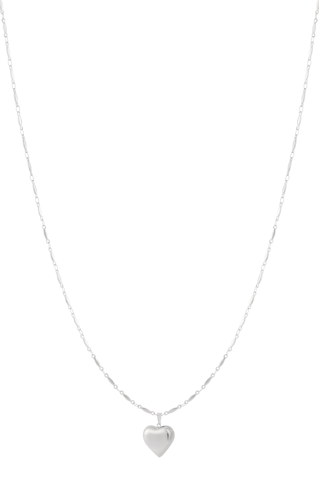 Collares colgantes de acero inoxidable Corazón Casual Diario