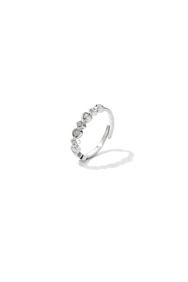 Elegant Minimalist Adjustable Ring - Silver & Gold