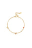 Elegant All-Fit Heart Charm Bracelet - Silver & Gold