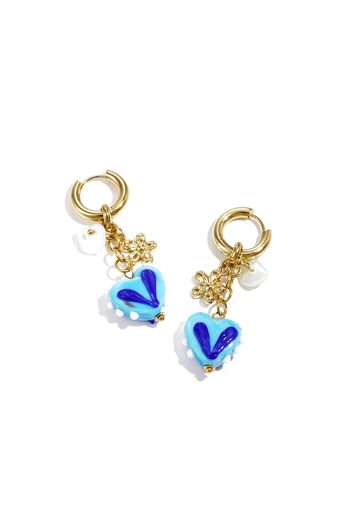 Charming Pink & Blue Bead Earrings for Spring/Summer