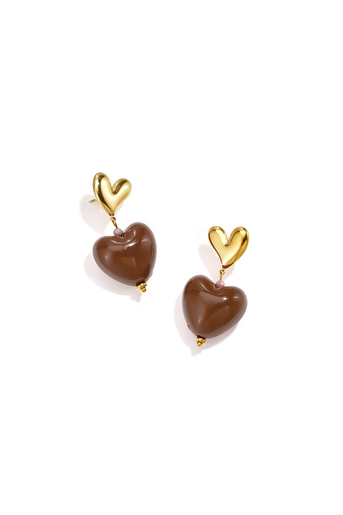 Pendientes colgantes  forma de corazón