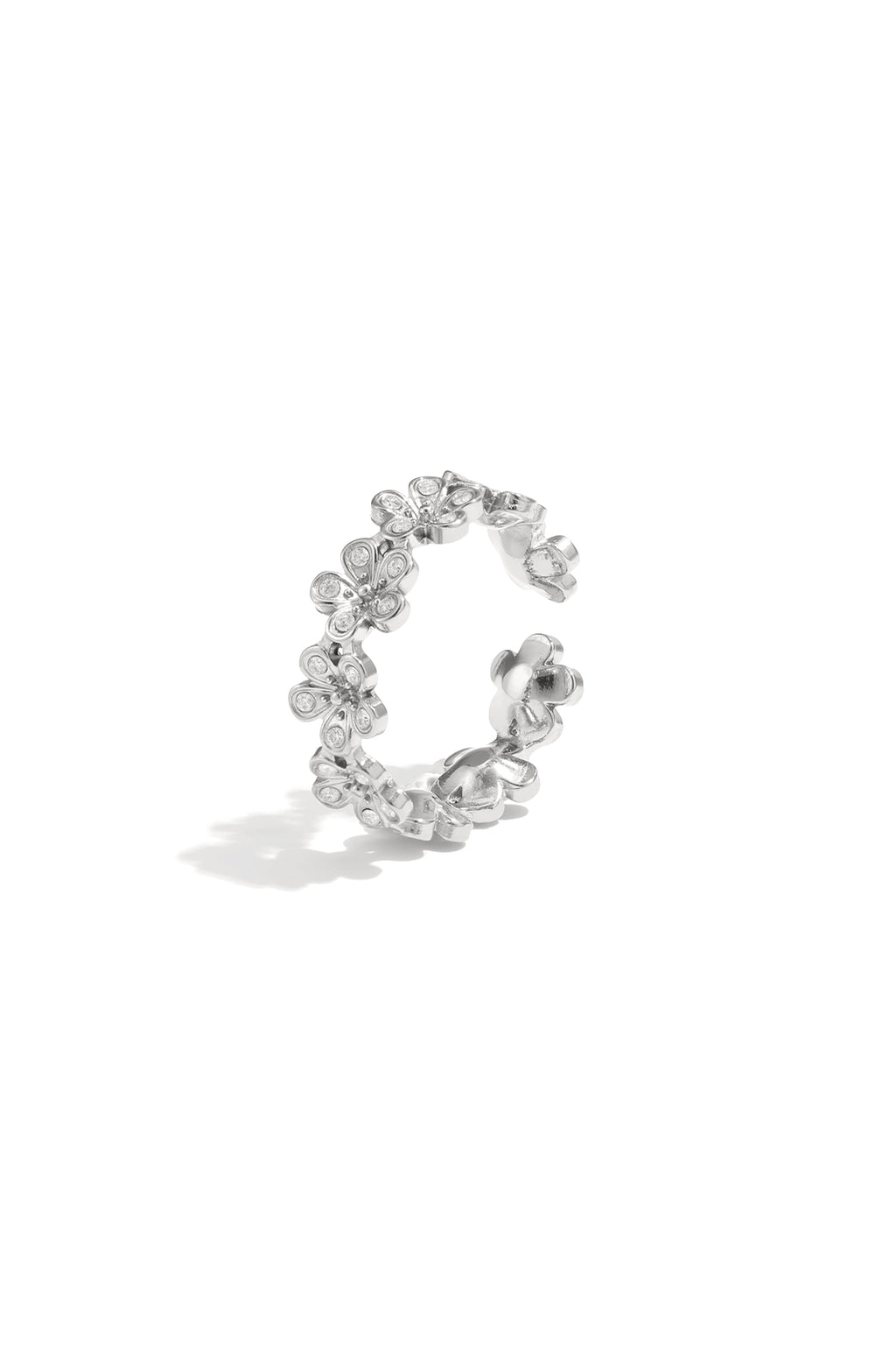 Anillo margarita con piedras