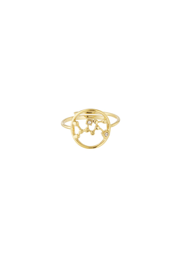 14K Gold Plated Zodiac Statement Ring for Women