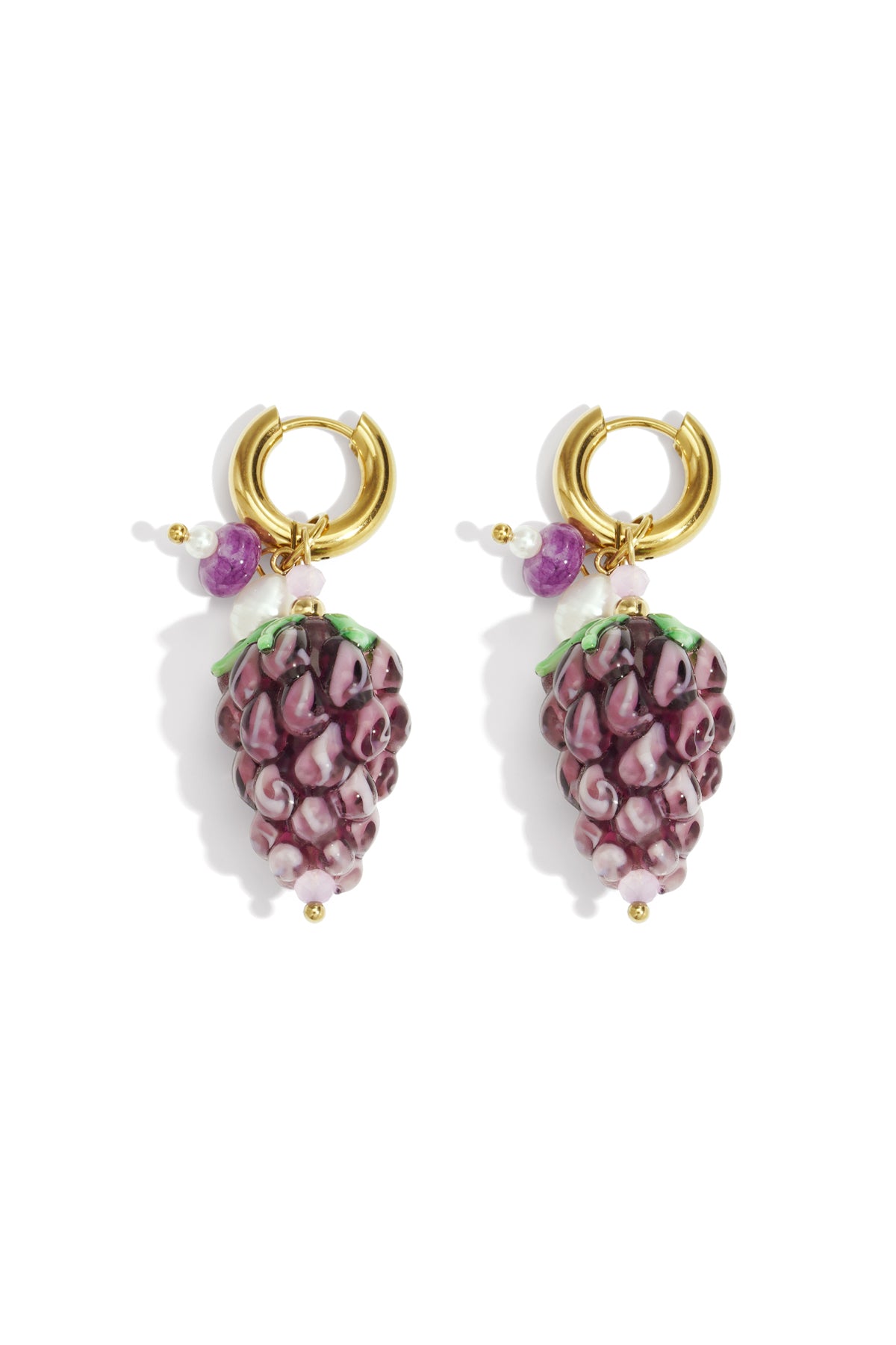 Fruit shaped hanging earrings