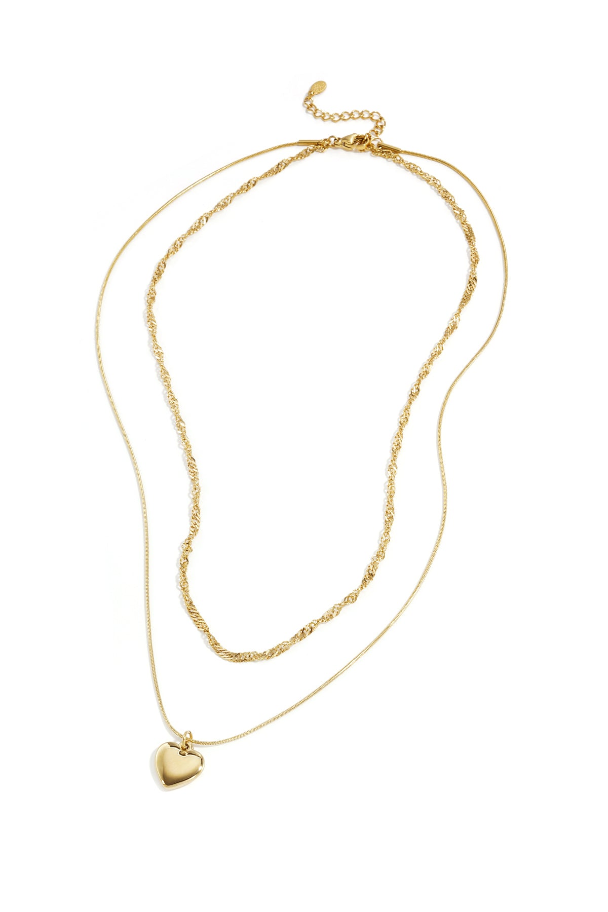 Heart Charm Layered Necklace Main product image