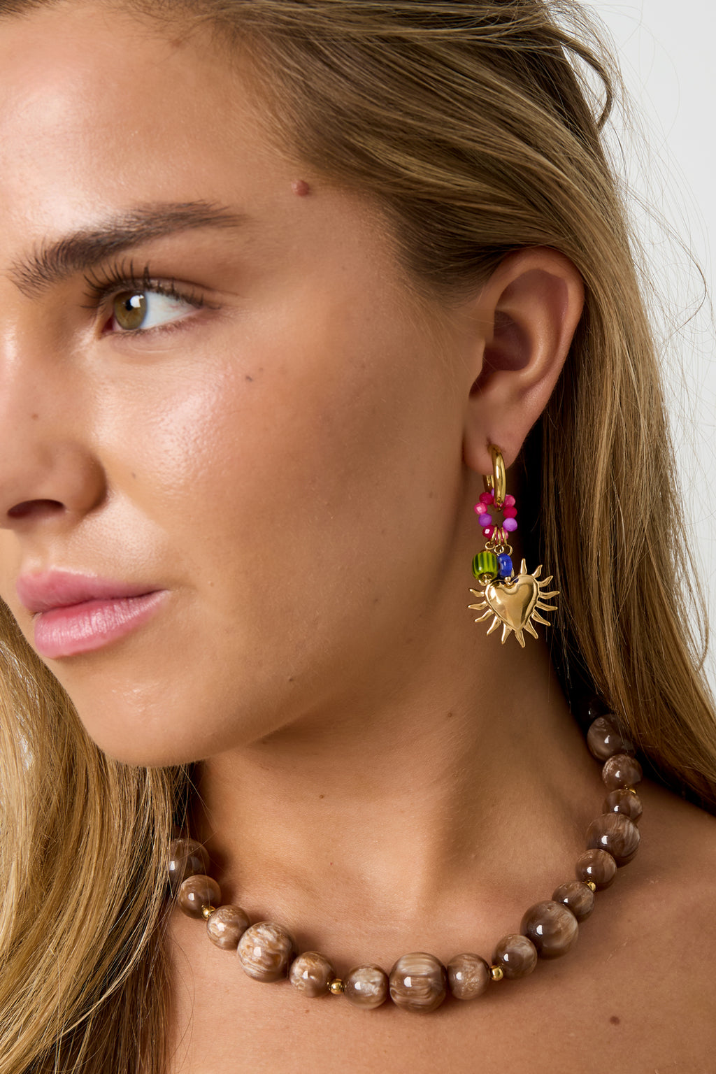 Shiny heart earrings 
