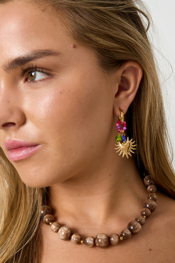 Shiny heart earrings 