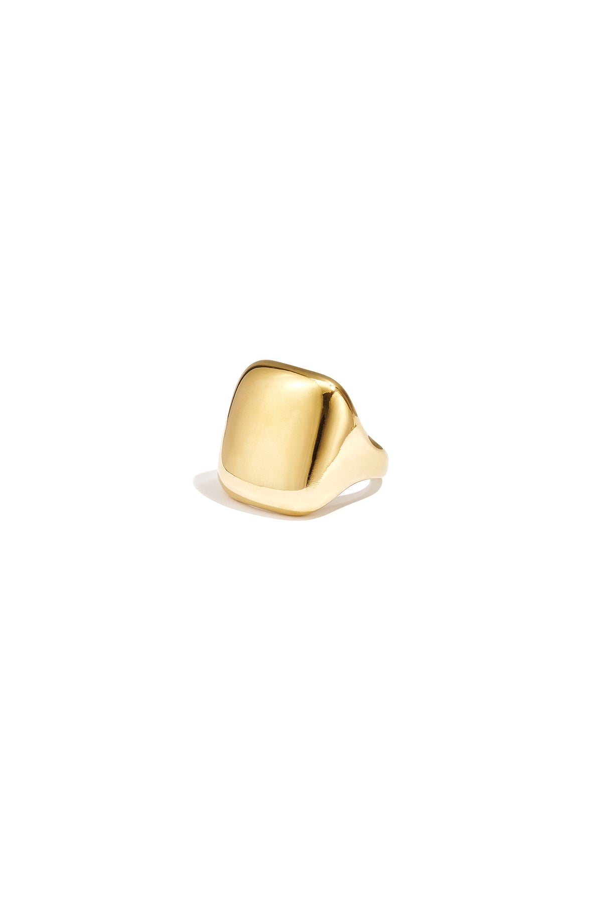 Adjustable Gold-Color Stainless Steel Statement Ring Imagen principal del producto