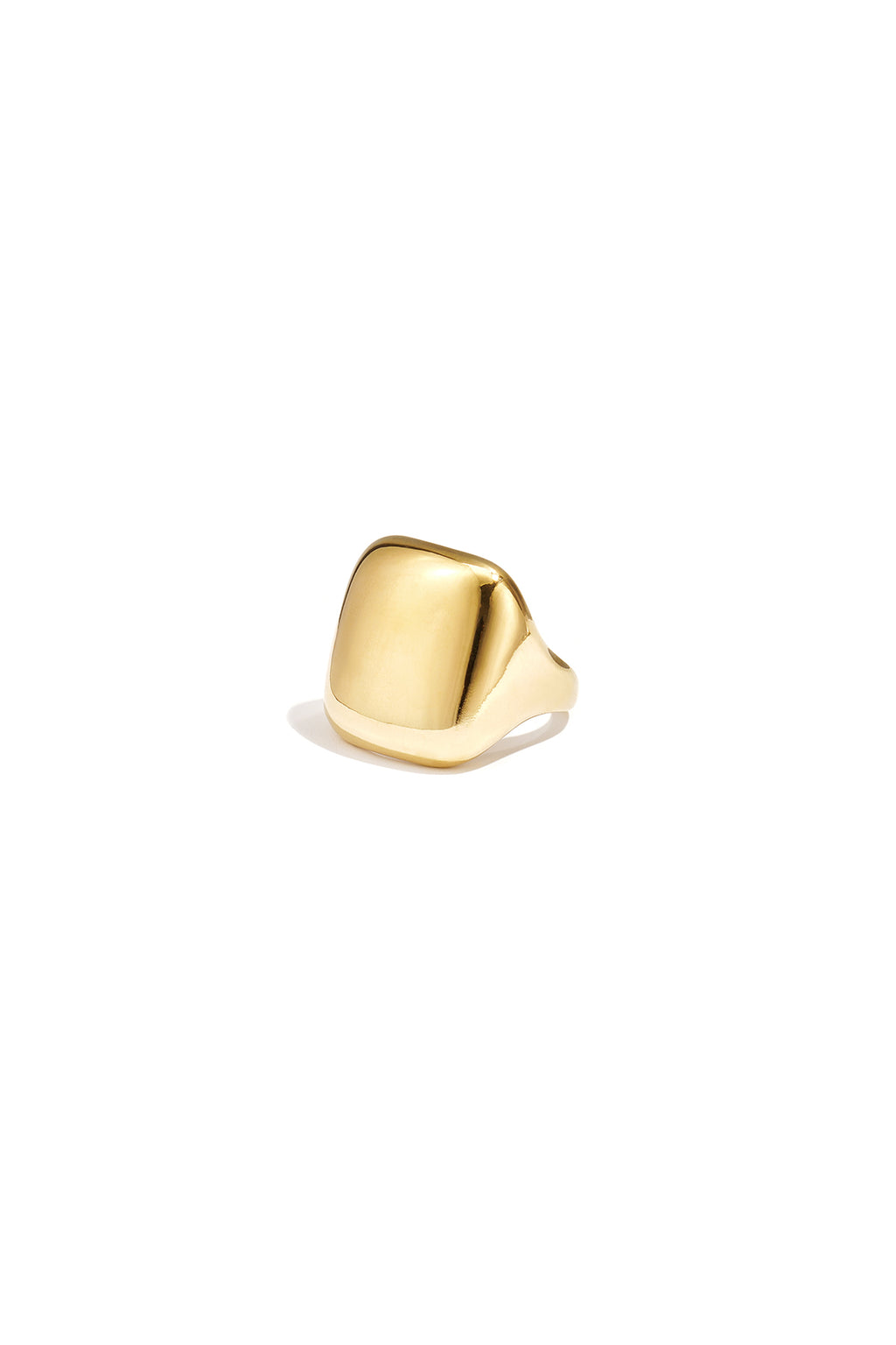 Adjustable Gold-Color Stainless Steel Statement Ring