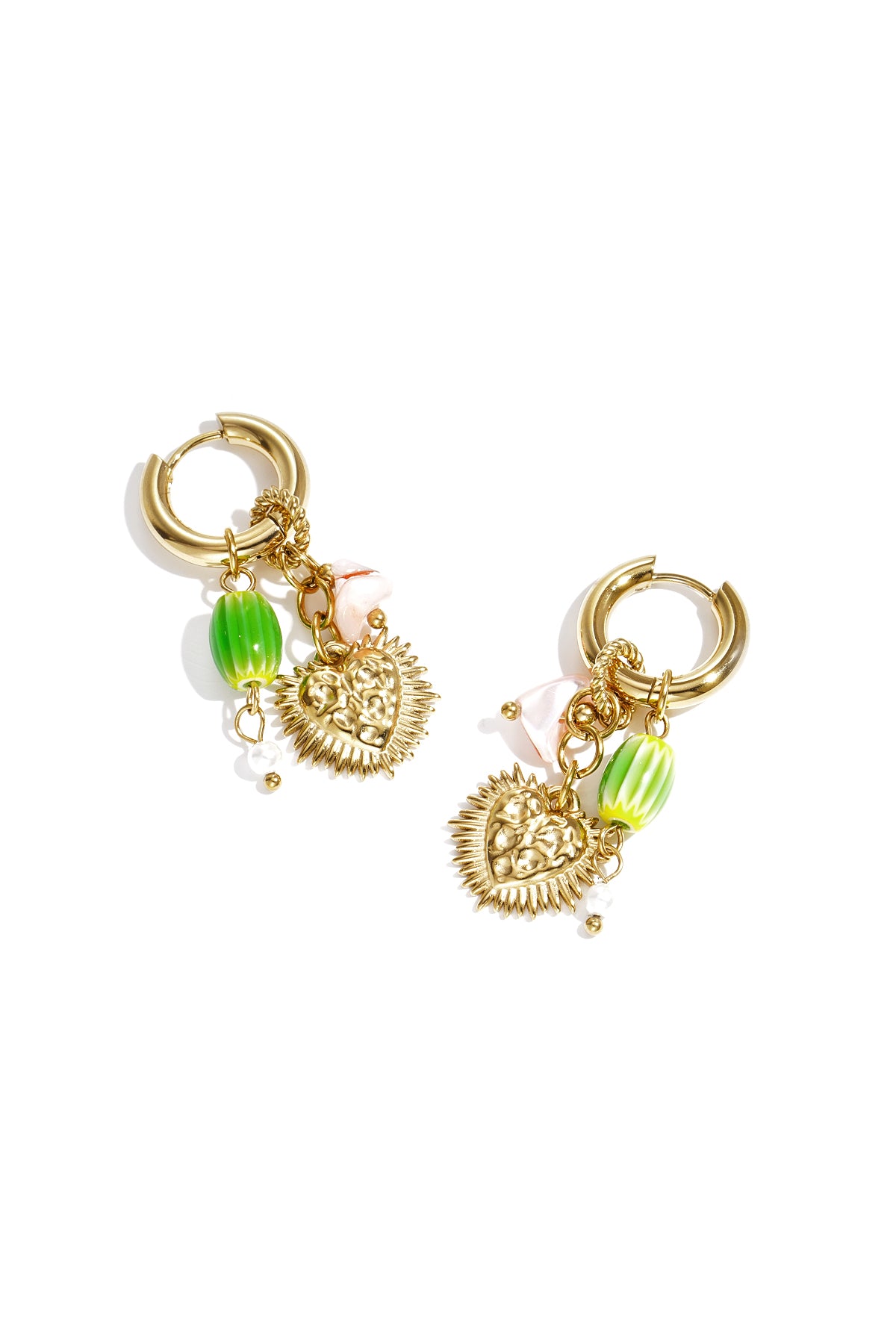 Elegant Gold Heart Drop Earrings for Spring/Summer Main product image