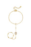 Elegant Rhinestone Hand Chain in Silver & Gold