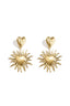 Stylish Gold Heart Drop Earrings for Women