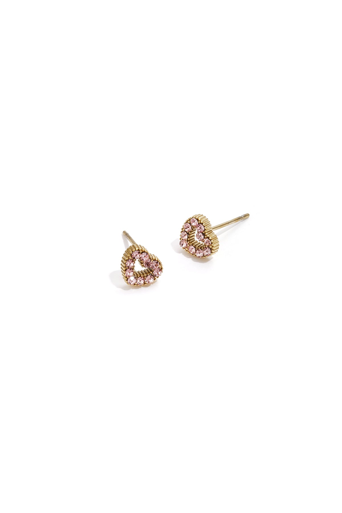 Elegant Heart Shaped Rhinestone Stud Earrings Main product image