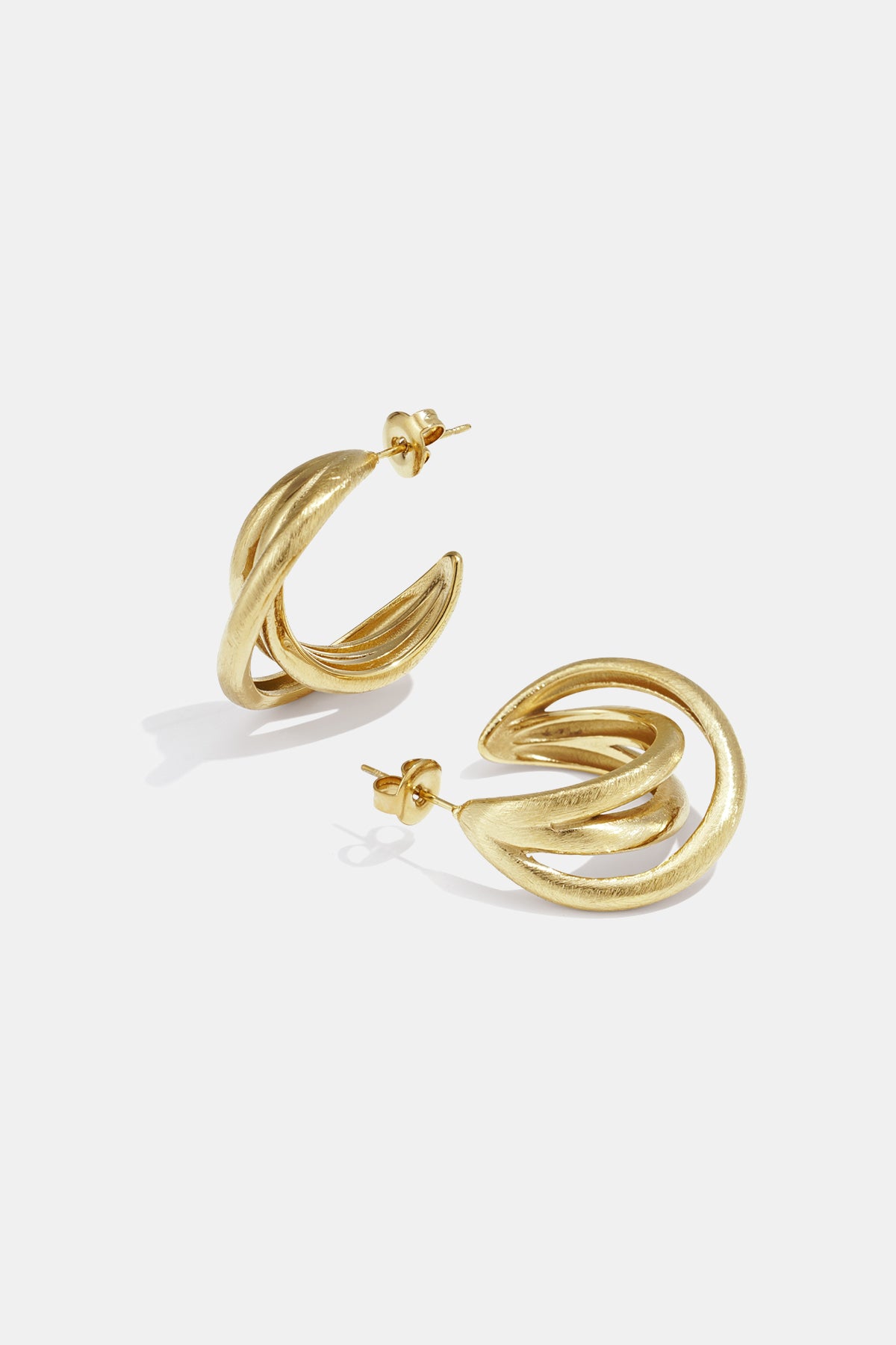 Elegant Silver & Gold Hoop Earrings for Everyday Style Imagen principal del producto