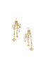 Luxurious Star Drop Earrings for Women, Silver & Gold